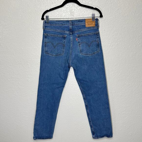 Levi's Wedgie Straight Fit Jeans Dark Wash Women 32 - Picture 3 of 9